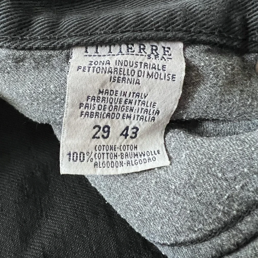 Dolce & Gabbana J&ANS‎ Jeans Mens 26x28 Black Straight Button Fly Raw Hem Italy